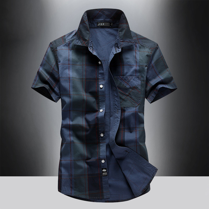 قميص رجالي صيفي قماش قطن قياس رسمي